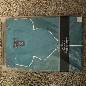 Vintage 1980s Surrey Teal Long Sleeve Pajama Set